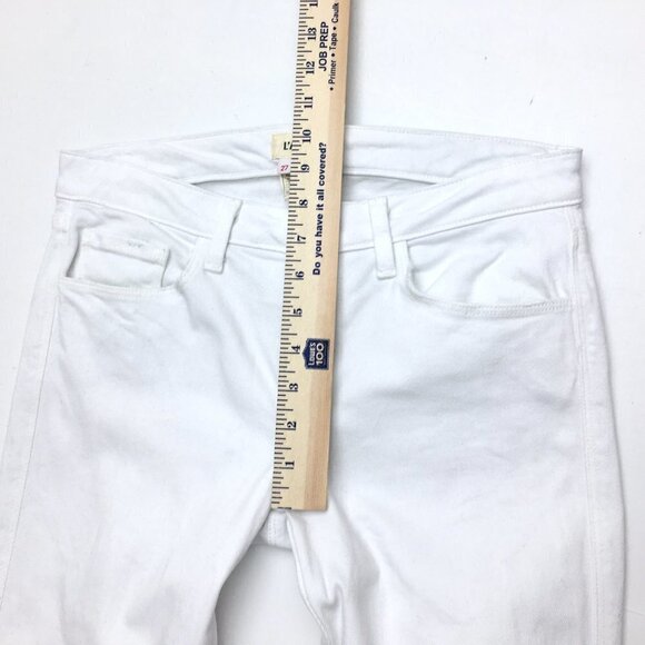 L'Agence Jeans size 27 White Chantal Low Rise Skinny Distressed length 30" - Picture 7 of 12
